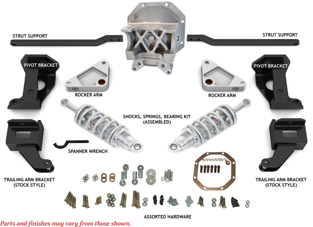 1963-1979 Corvette Shark Bite Rear Coilover Conversion with Differential Cover