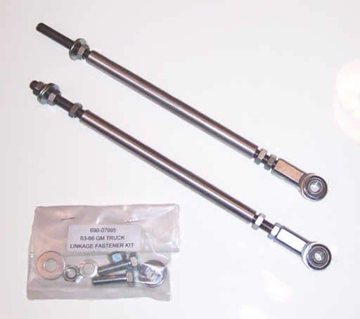 [7882] Rod Links Clutch Linkage 1963-1966 C10 Chevy Truck V8 2WD, Short Upper Pushrod